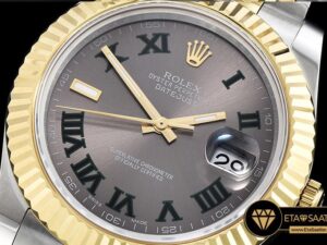 R2DJ0203F - DJ2 41mm Oyst Flt YGSS D. Grey Roman BP A3136 Mod - 09.jpg